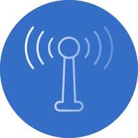 Antenna Flat Bubble Icon vector