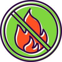 Prohibited Sign filled Design Icon vector