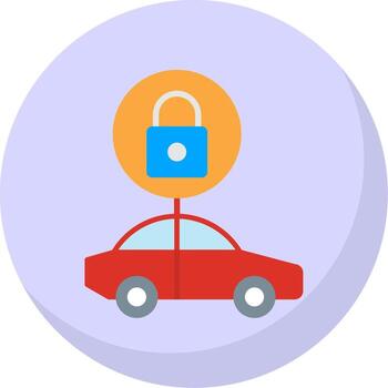 asegurado plano burbuja icono vector