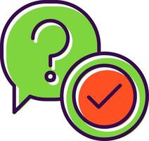 Question filled Design Icon vector