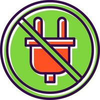 Prohibited Sign filled Design Icon vector