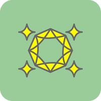 Sapphire Filled Yellow Icon vector