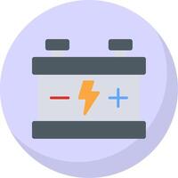 Car Battery Flat Bubble Icon vector