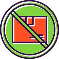 prohibido firmar lleno diseño icono vector