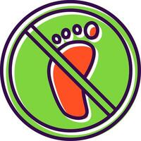 Prohibited Sign filled Design Icon vector