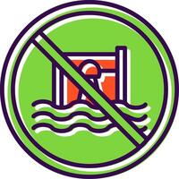 Prohibited Sign filled Design Icon vector