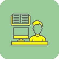 Lecture Filled Yellow Icon vector