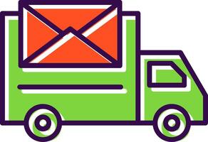 Postal Delivery filled Design Icon vector