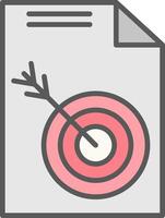 Target Line Filled Light Icon vector