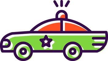 Police Car filled Design Icon vector