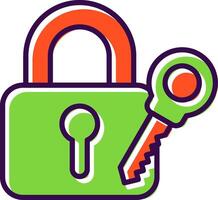 Padlock filled Design Icon vector