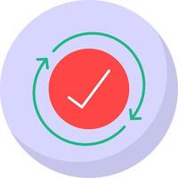 Iteration Flat Bubble Icon vector