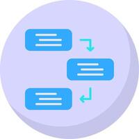 Dependencies Flat Bubble Icon vector