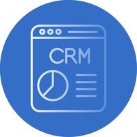 CRM Flat Bubble Icon vector