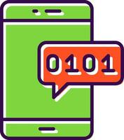 Mobile filled Design Icon vector