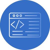 Programming Flat Bubble Icon vector