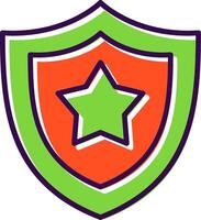 Shield filled Design Icon vector