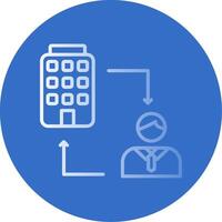 B2c Flat Bubble Icon vector
