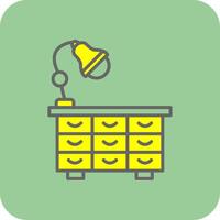 Cabinet Filled Yellow Icon vector