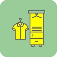 Coat Rack Filled Yellow Icon vector