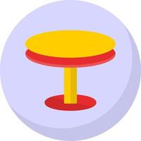 Round Table Flat Bubble Icon vector