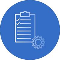 Project Management Flat Bubble Icon vector