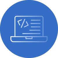 Programming Flat Bubble Icon vector