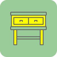 Drawers Filled Yellow Icon vector