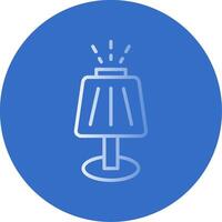 Table Lamp Flat Bubble Icon vector