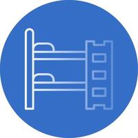 Bunk Bed Flat Bubble Icon vector