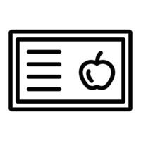 Business Card Line Icon Design vector