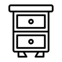 Side Table Line Icon Design vector