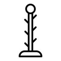 Coat Rack Line Icon Design vector