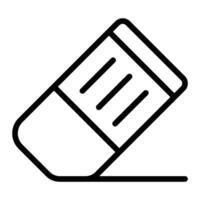 Eraser Tool Line Icon Design vector