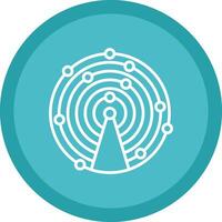 Sonar Line Multi Circle Icon vector