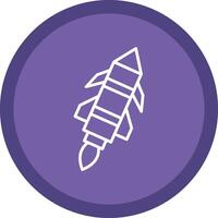 Missile Line Multi Circle Icon vector