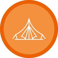 Tent Line Multi Circle Icon vector