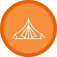 Tent Line Multi Circle Icon vector