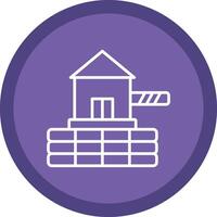 Barrier Line Multi Circle Icon vector
