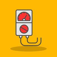 Voltage Indicator Filled Shadow Icon vector