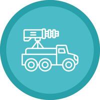 Truck Line Multi Circle Icon vector