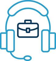Support Line Blue Two Color Icon vector