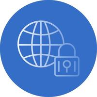 Internet Security Flat Bubble Icon vector