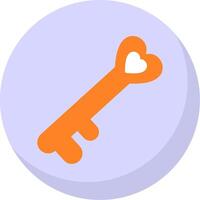 Old Key Flat Bubble Icon vector