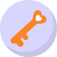 Old Key Flat Bubble Icon vector