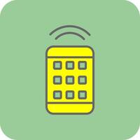 Remote Control Filled Yellow Icon vector