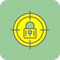 Targeting Filled Yellow Icon vector