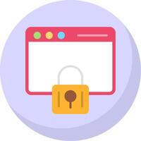 Web Security Flat Bubble Icon vector