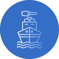 Boat Flat Bubble Icon vector