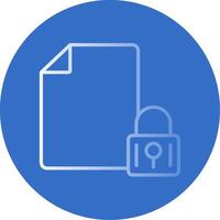 Encrypted Data Flat Bubble Icon vector